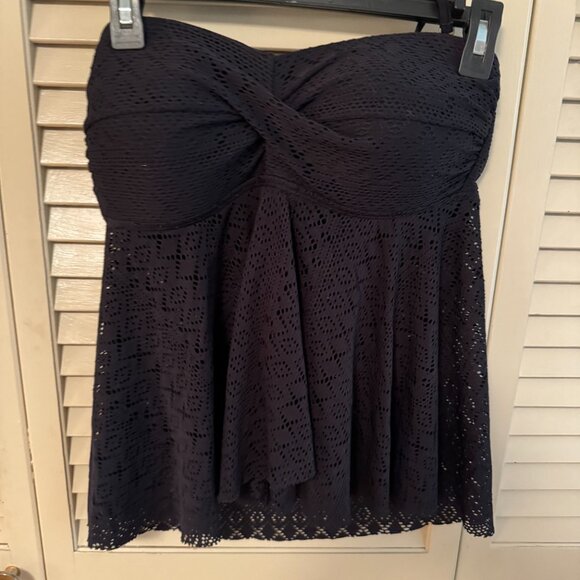 Lace Black Two Piece Bathing Suit - Picture 3 of 4